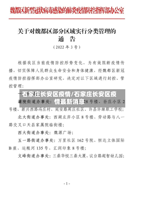 石家庄长安区疫情/石家庄长安区疫情最新消息