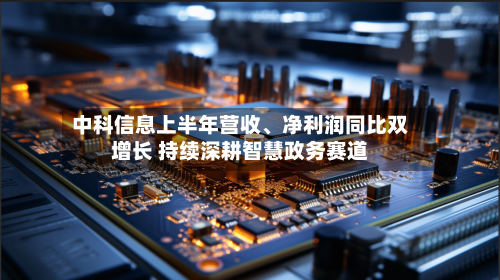 中科信息上半年营收、净利润同比双增长 持续深耕智慧政务赛道-第1张图片