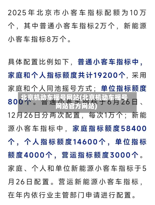 北京机动车摇号网站(北京机动车摇号网站官方网站)
