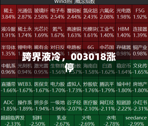 跨界液冷，003018涨停-第1张图片