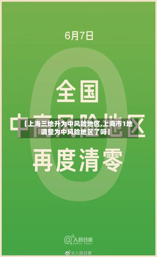 【上海三地升为中风险地区,上海市1地调整为中风险地区了吗】-第2张图片