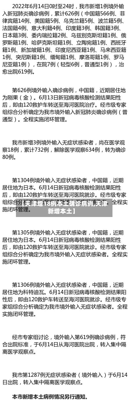 【天津增18例本土确诊病例,天津新增本土】-第2张图片