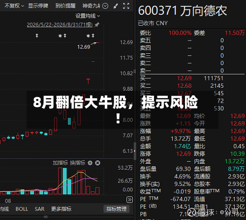 8月翻倍大牛股，提示风险！-第2张图片