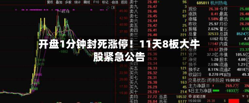 开盘1分钟封死涨停！11天8板大牛股紧急公告-第2张图片