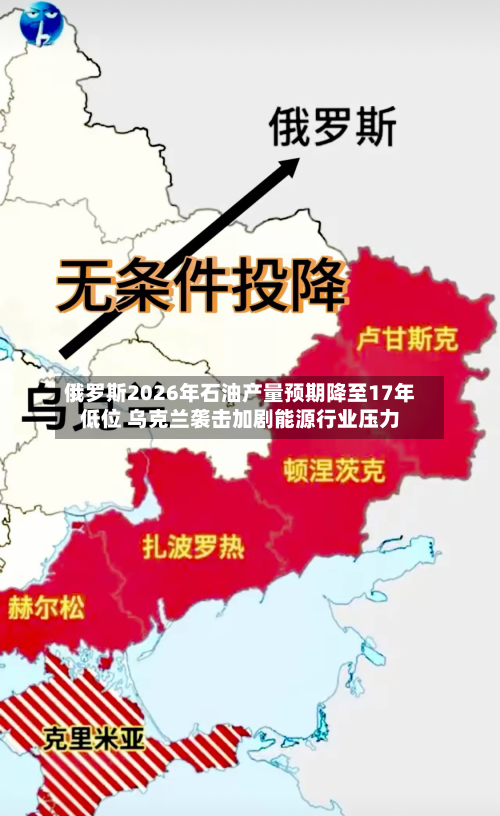俄罗斯2026年石油产量预期降至17年低位 乌克兰袭击加剧能源行业压力