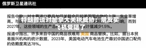 特朗普谈对加拿大关税威胁：朋友买飞机受阻了-第2张图片