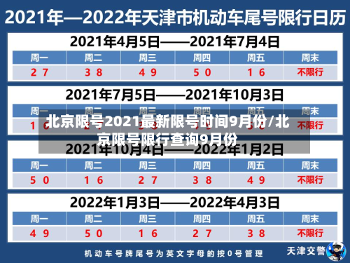 北京限号2021最新限号时间9月份/北京限号限行查询9月份