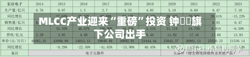 MLCC产业迎来“重磅”投资 钟睒睒旗下公司出手-第2张图片