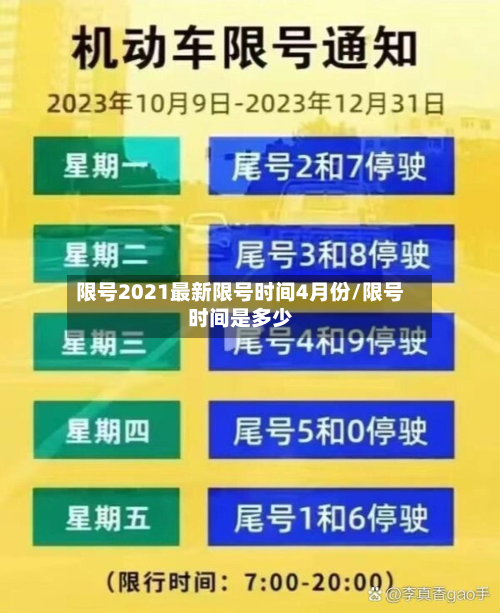 限号2021最新限号时间4月份/限号时间是多少-第3张图片