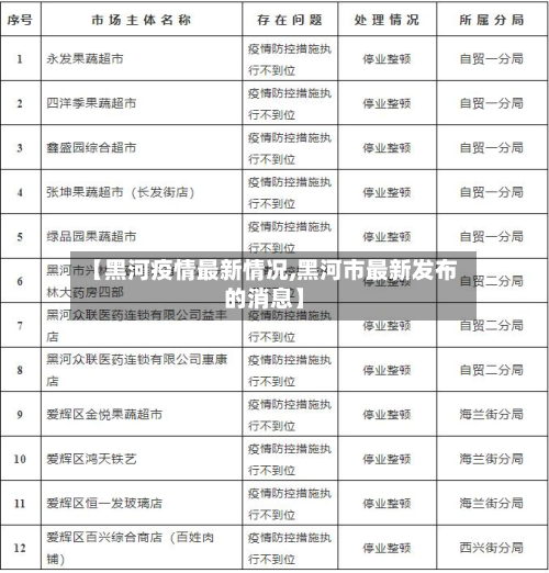 【黑河疫情最新情况,黑河市最新发布的消息】-第2张图片