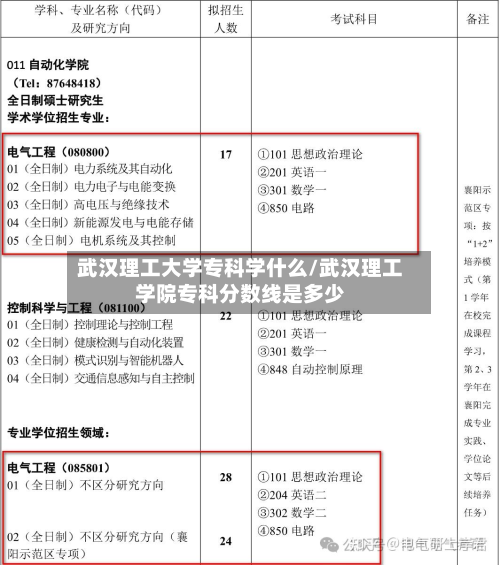 武汉理工大学专科学什么/武汉理工学院专科分数线是多少-第2张图片