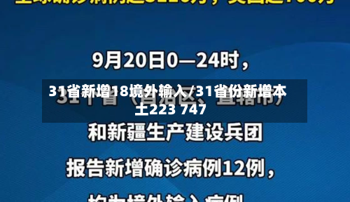 31省新增18境外输入/31省份新增本土223 747-第2张图片