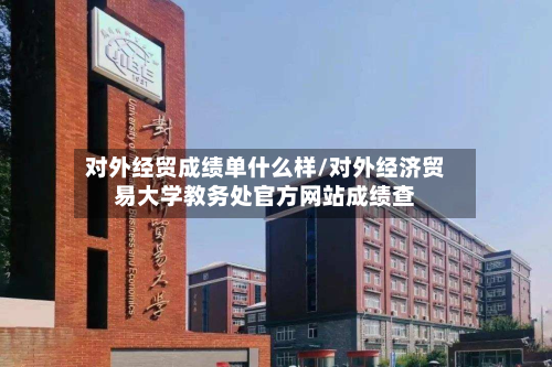 对外经贸成绩单什么样/对外经济贸易大学教务处官方网站成绩查-第3张图片