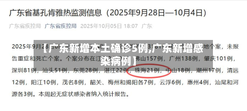 【广东新增本土确诊5例,广东新增感染病例】