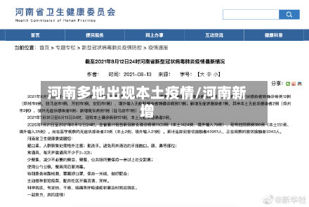 河南多地出现本土疫情/河南新增