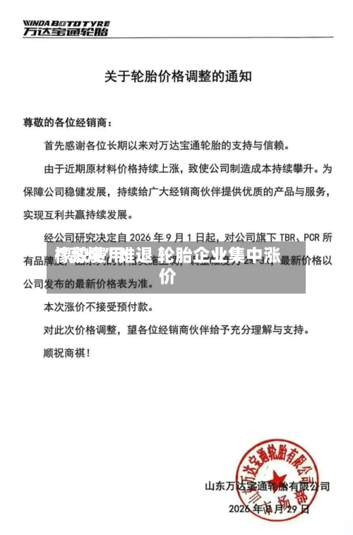 橡胶费用“高烧”难退 轮胎企业集中涨价-第3张图片