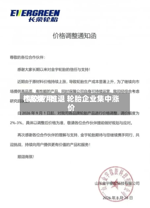 橡胶费用“高烧”难退 轮胎企业集中涨价-第2张图片
