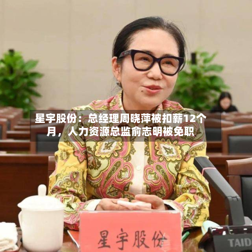 星宇股份：总经理周晓萍被扣薪12个月	，人力资源总监俞志明被免职-第2张图片