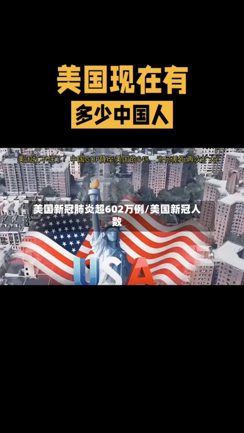 美国新冠肺炎超602万例/美国新冠人数