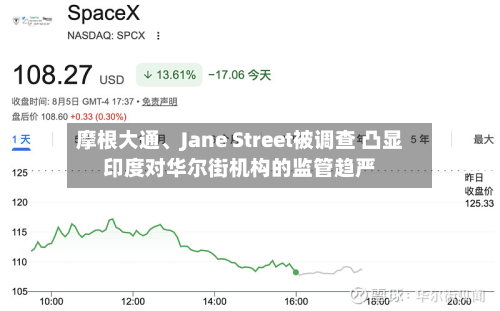 摩根大通、Jane Street被调查 凸显印度对华尔街机构的监管趋严