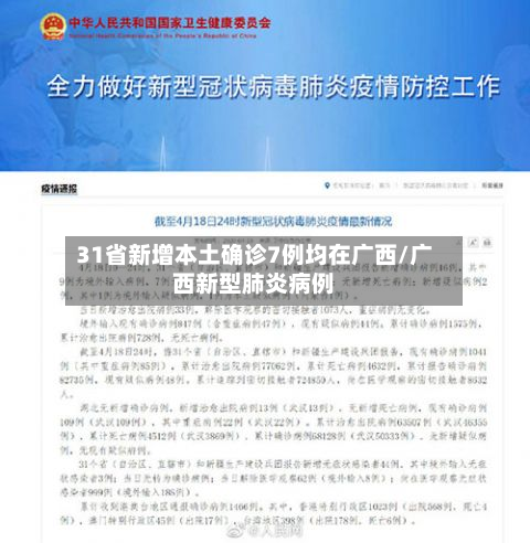 31省新增本土确诊7例均在广西/广西新型肺炎病例-第2张图片