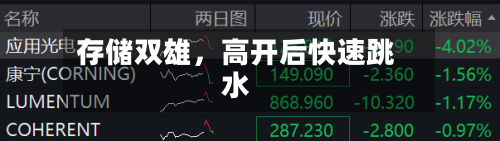 存储双雄，高开后快速跳水-第3张图片