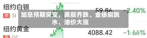加息预期突变，美股齐跌、金银铜跳水、油价大涨