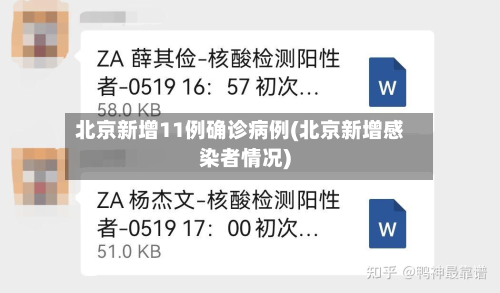北京新增11例确诊病例(北京新增感染者情况)