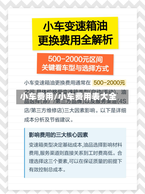 小车费用/小车费用表大全-第2张图片