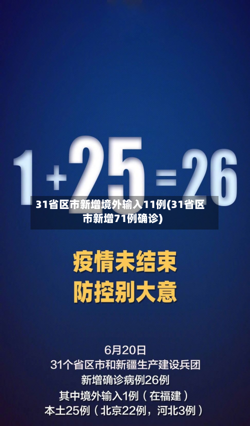 31省区市新增境外输入11例(31省区市新增71例确诊)