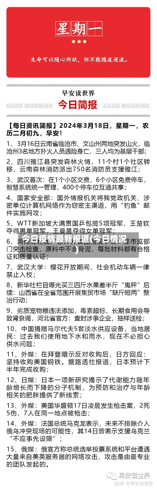 今日疫情最新报道(今日情况)