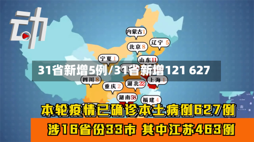 31省新增5例/31省新增121 627