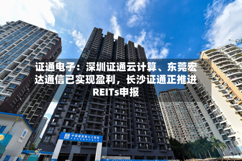 证通电子：深圳证通云计算、东莞宏达通信已实现盈利，长沙证通正推进REITs申报