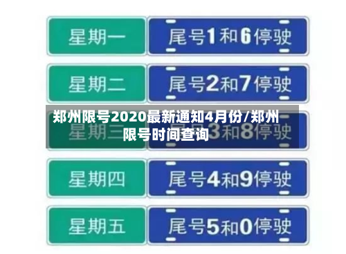 郑州限号2020最新通知4月份/郑州限号时间查询-第2张图片