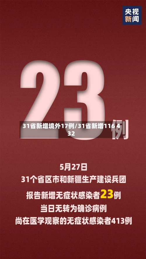 31省新增境外17例/31省新增116 432