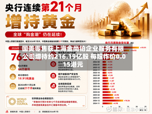 国美零售获上海金尚铂企业服务有限公司增持约216.19亿股 每股作价0.015港元-第2张图片