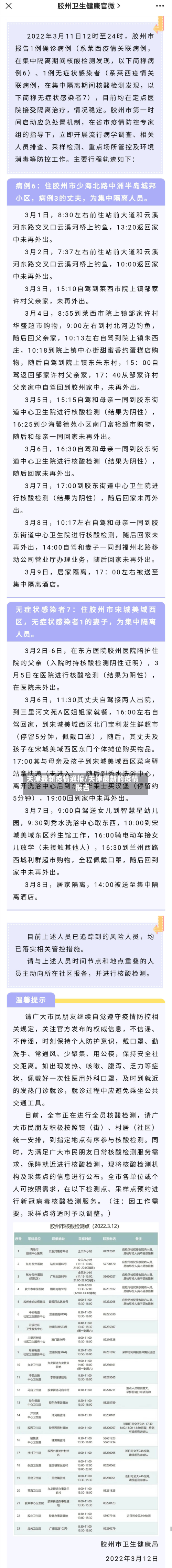 天津最新疫情通报/天津最新的疫情报告