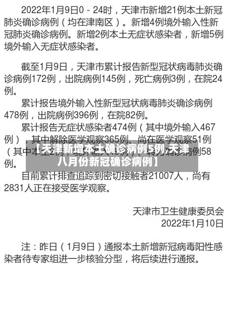 【天津新增本土确诊病例5例,天津八月份新冠确诊病例】-第3张图片