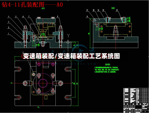 变速箱装配/变速箱装配工艺系统图