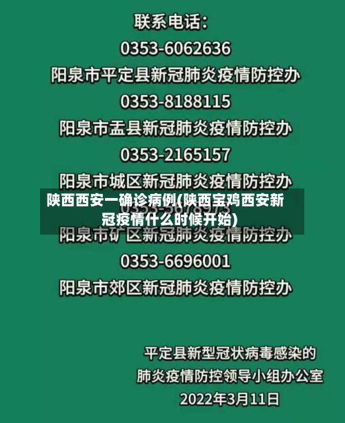 陕西西安一确诊病例(陕西宝鸡西安新冠疫情什么时候开始)