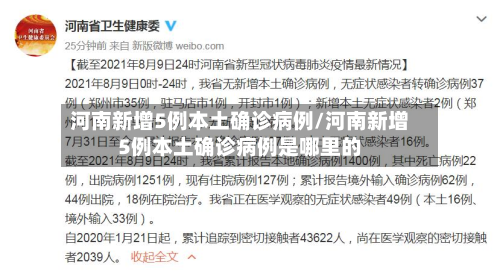 河南新增5例本土确诊病例/河南新增5例本土确诊病例是哪里的-第2张图片