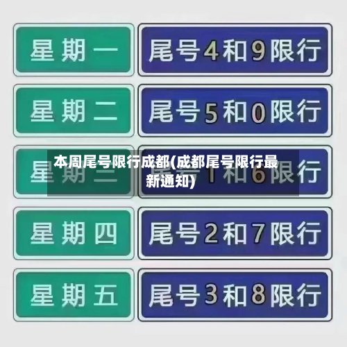 本周尾号限行成都(成都尾号限行最新通知)-第3张图片