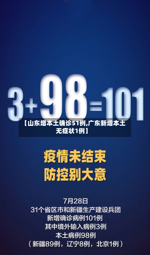 【山东增本土确诊51例,广东新增本土无症状1例】-第2张图片