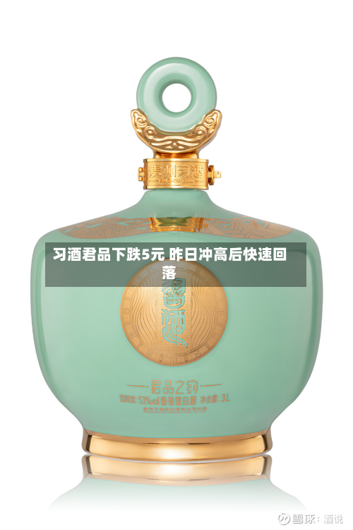 习酒君品下跌5元 昨日冲高后快速回落