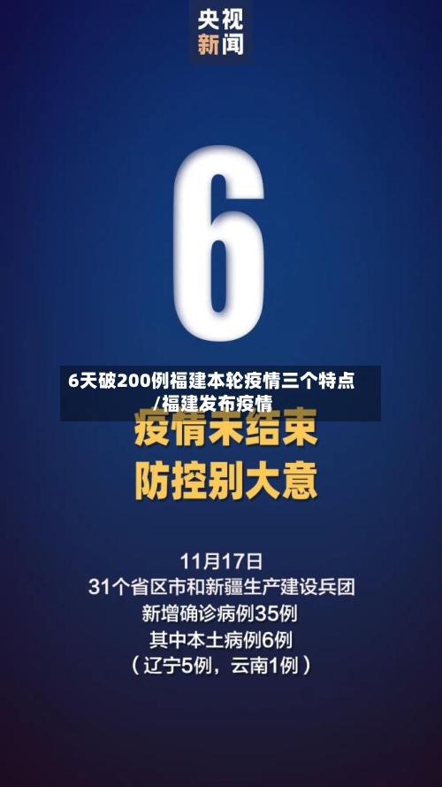6天破200例福建本轮疫情三个特点/福建发布疫情