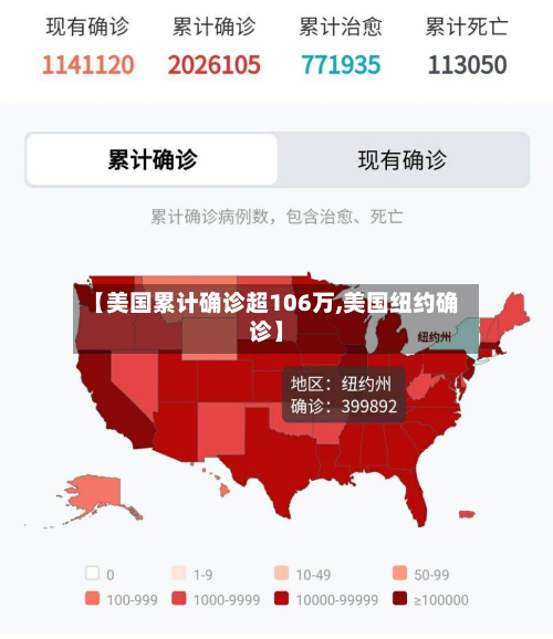 【美国累计确诊超106万,美国纽约确诊】-第2张图片