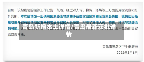 青岛新增本土详情/青岛最新获批详情-第2张图片