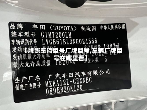 【牌照车辆型号厂牌型号,车辆厂牌型号在哪里看】