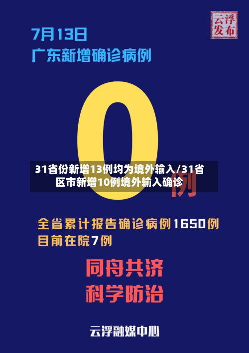 31省份新增13例均为境外输入/31省区市新增10例境外输入确诊-第2张图片
