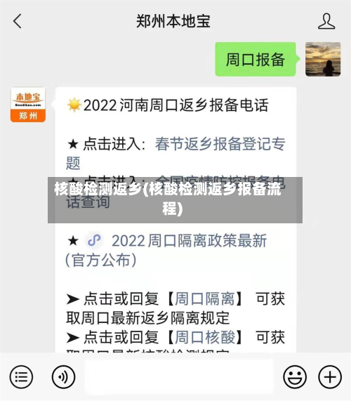 核酸检测返乡(核酸检测返乡报备流程)
